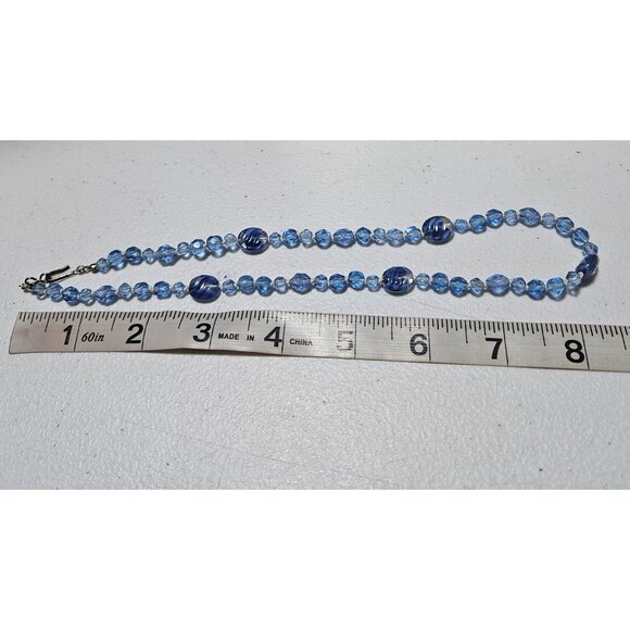 Vintage Boho Seed Beaded Multi Strand Chunky Necklace Faceted Crystals Jewelry - Picture 4 of 5